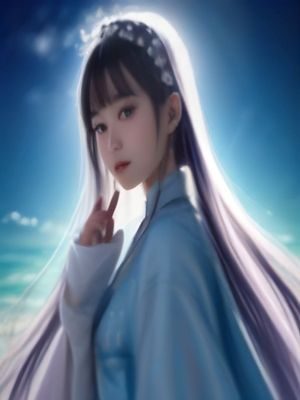 日本动漫电影海报，少女站在樱花树下仰望星空，温柔唯美的手绘风格，免费高清完整版动漫电影