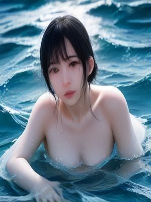 自然纪录片封面，深海发光水母在蔚蓝深渊中漂浮，神秘唯美的海洋生态纪录片高清完整版